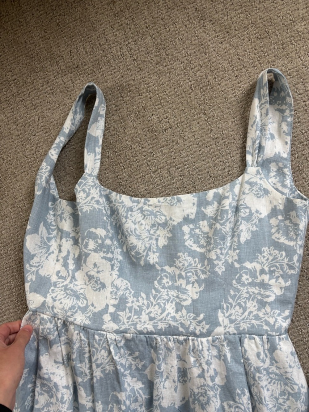 Reformation Blue and White Floral Dress - Picture 2 of 3